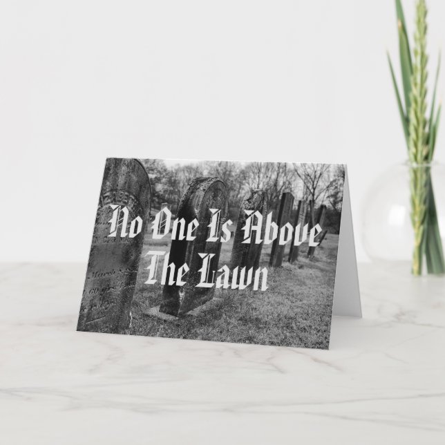 Niemand ist über dem Rasen Karte (Vorderseite)