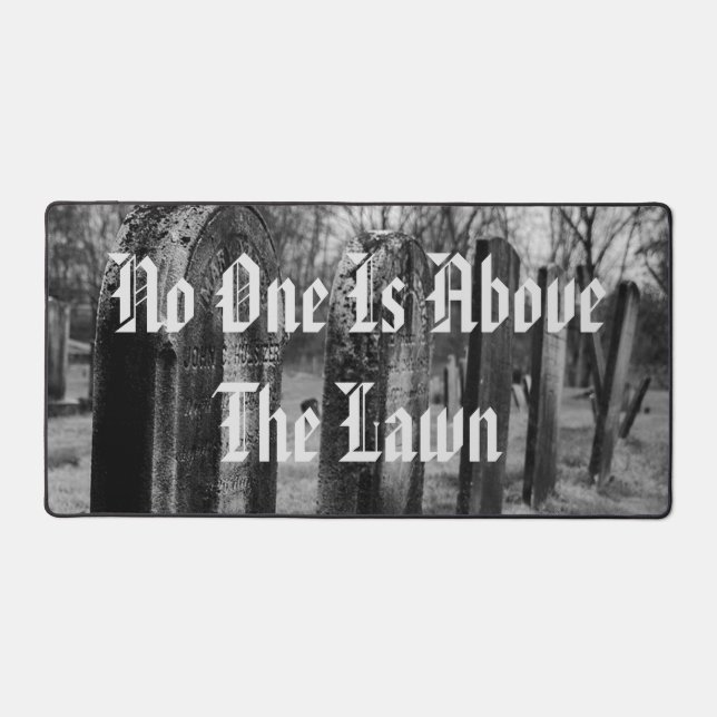 Niemand ist über dem Rasen Schreibtischunterlage (Vorderseite)