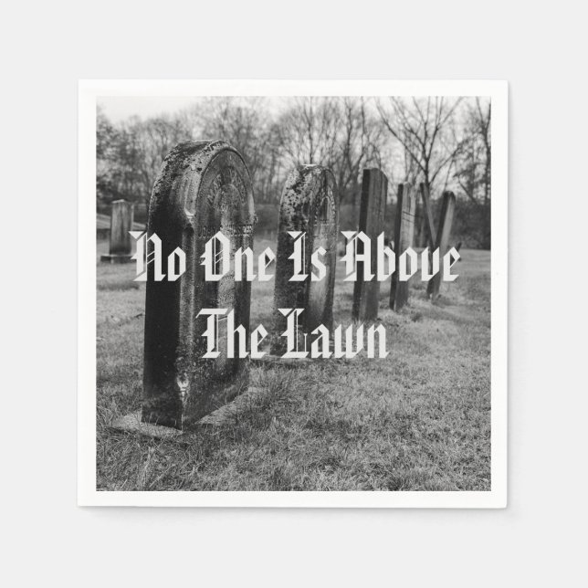 Niemand ist über dem Rasen Serviette (Vorderseite)