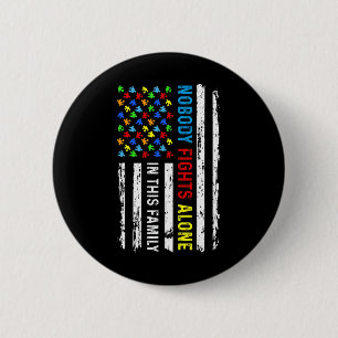 Niemand kämpft allein amerikanisches Flag Puzzle A Button