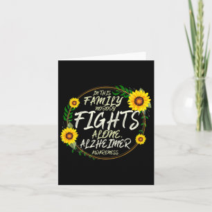 Niemand kämpft allein. Familienunterstützung. Heim Karte