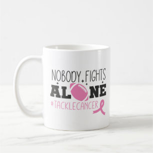 Niemand kämpft allein gegen Brustkrebs Pink Ribbon Kaffeetasse