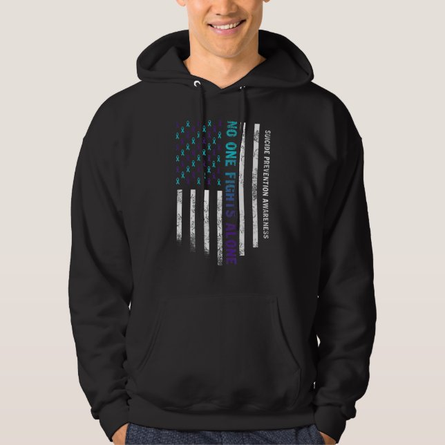 Niemand kämpft allein um das Bewusstsein für Suizi Hoodie (Vorderseite)