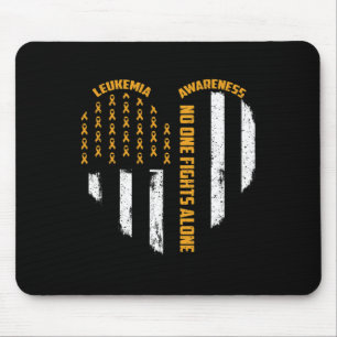 Niemand kämpft gegen das amerikanische Flaggenherz Mousepad