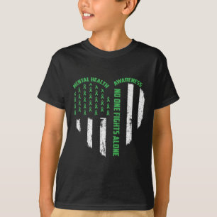 Niemand kämpft gegen die US-Flagge Herz allein psy T-Shirt