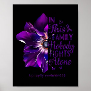 Niemand kämpft gegen Epilepsie Awareness allein Ou Poster