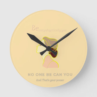 Niemand kann du sein runde wanduhr