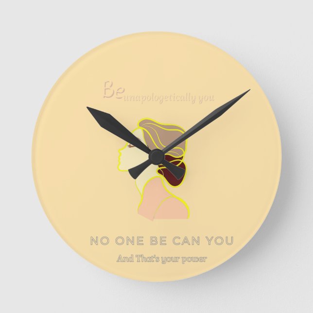 Niemand kann du sein runde wanduhr (Vorderseite)