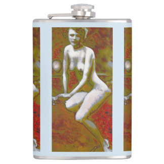 "Niemand kennen Sie" Vinyl eingewickelte Flasche Flachmann