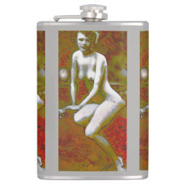 "Niemand kennen Sie" Vinyl eingewickelte Flasche Flachmann