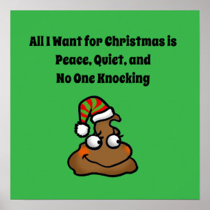 Niemand Klopft Lustiger Weihnachts-Kloto-Humor Poster