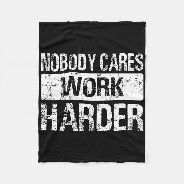 Niemand kümmert sich um härtere Arbeit - Gym Fitne Fleecedecke (Vorderseite)