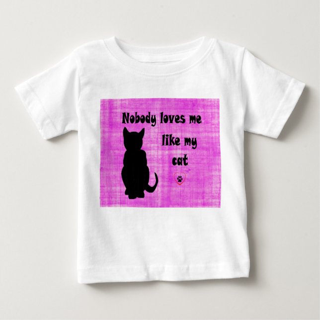 Niemand Liebe mir wie meine Katze Baby T-shirt (Vorderseite)