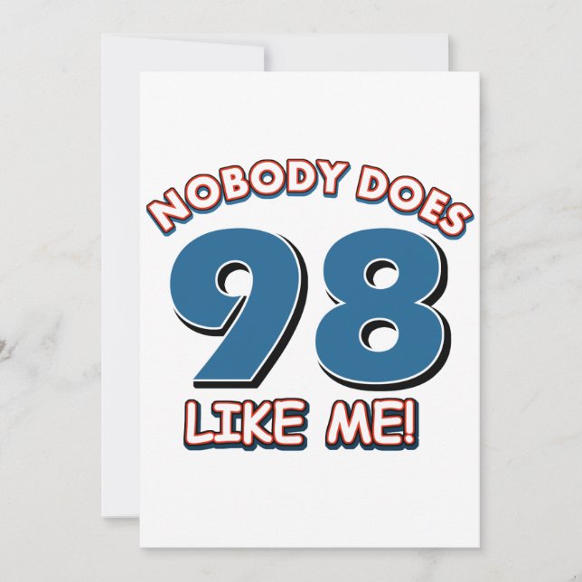 Niemand mag 98 wie ich! (Vorderseite)