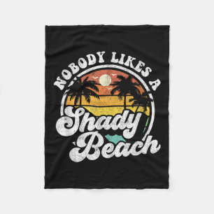 Niemand mag einen schattigen Beach-Funny Retro 70e Fleecedecke