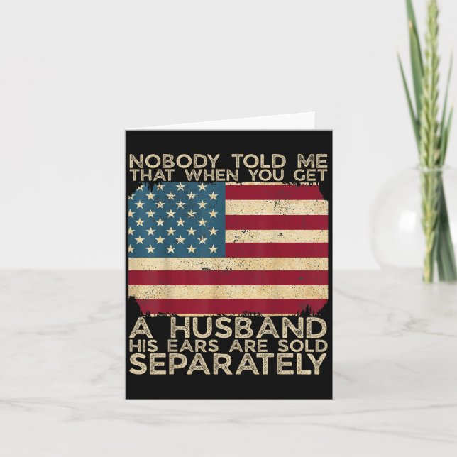 Niemand sagte mir, dass, wenn man ein Ehemann sein Karte (Vorderseite)