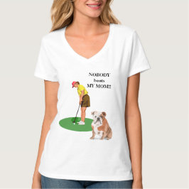 Niemand schlägt meine Mama Dog Golf  T-Shirt