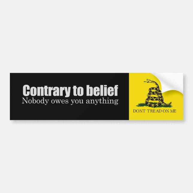 Niemand schuldet Ihnen allem T - Shirt Autoaufkleber (Vorne)