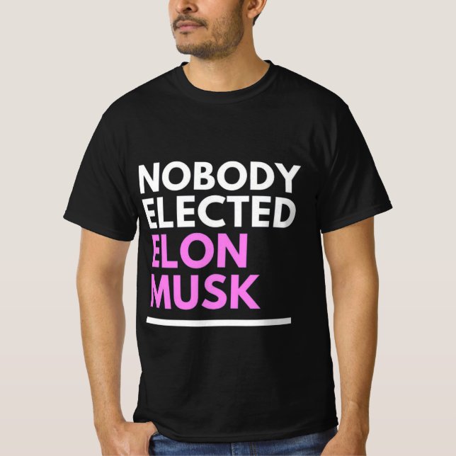 Niemand wählte Elon Musk pnk Mens T-Shirt (Vorderseite)