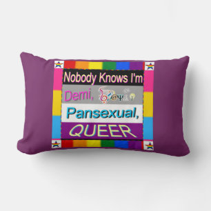 Niemand weiß, dass ich Demi Sapio Pansexual QUE bi Lendenkissen