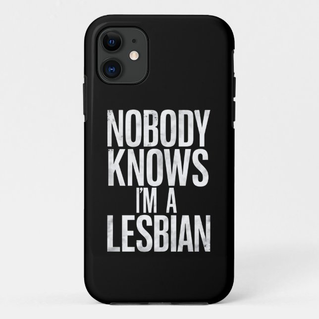 Niemand weiß, dass ich ein lesbischer Funny Gay Pr Case-Mate iPhone Hülle (Rückseite)