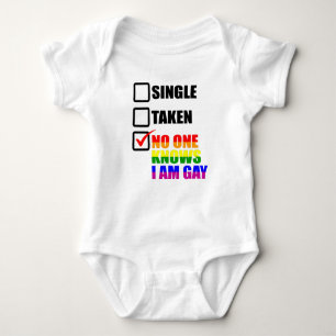 Niemand weiß, dass ich Gay LGBT Pride Monat LGBTQ  Baby Strampler