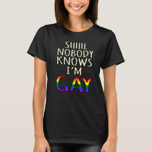 Niemand weiß, dass ich Gay Lgbtq Pride Month Suppo T-Shirt