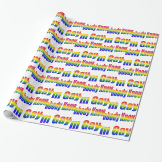 Niemand weiß, dass ich homosexueller Regenbogen Geschenkpapier