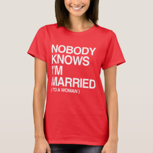 NIEMAND WEISS, DASS ICH MIT EINER FRAU - WEISS - V T-Shirt