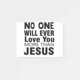 Niemand wird dich mehr als Jesus Liebe haben Post-it Klebezettel
