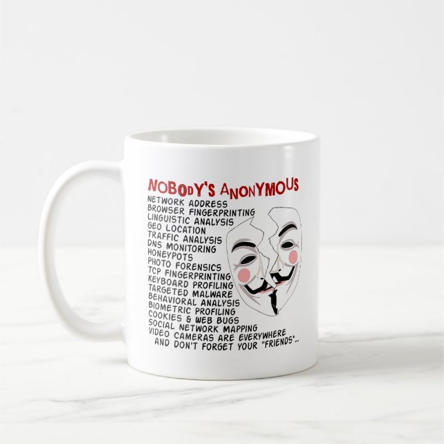 Niemanden anonym kaffeetasse (Links)