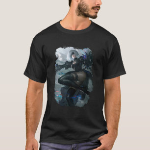 NieR Automata 2B 40 Einfaches dunkles T-Shirt