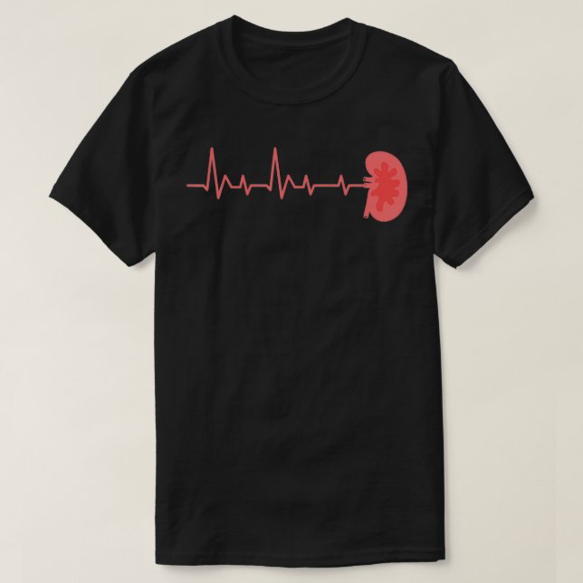 Niere Herzschlag EKG Pulsfrequenz Dialyse Te T-Shirt (Design vorne)