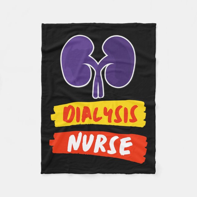 Niere Nurse Nephrologie Nurse Dialyse Technischer Fleecedecke (Vorderseite)