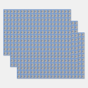 Nieren, blau geschenkpapier set