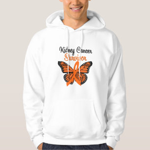 Nieren-Krebs ÜBERLEBENDER Schmetterling Hoodie