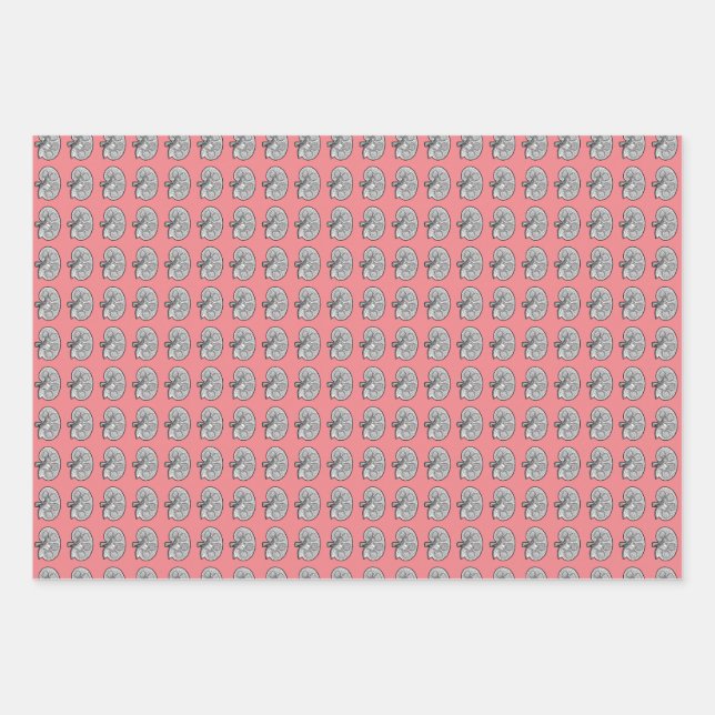 Nieren, Rose Geschenkpapier Set (Vorderseite)
