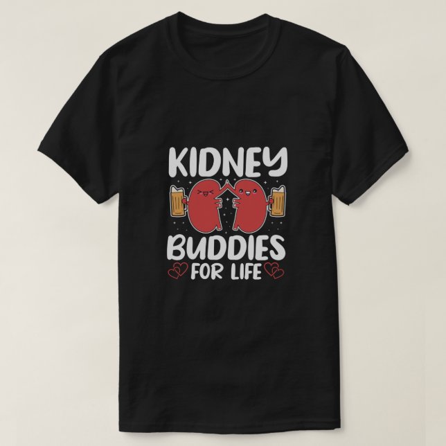 Nierenbuddies für das Bewusstsein der Organspende T-Shirt (Design vorne)