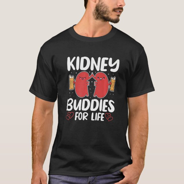 Nierenbuddies für das Bewusstsein der Organspende T-Shirt (Vorderseite)