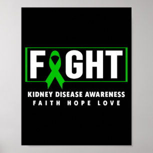 Nierenerkrankung Awareness-Shirt - Kampf Niere Poster