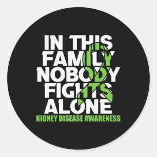 Nierenerkrankung Die Familie von Ribbon Runder Aufkleber