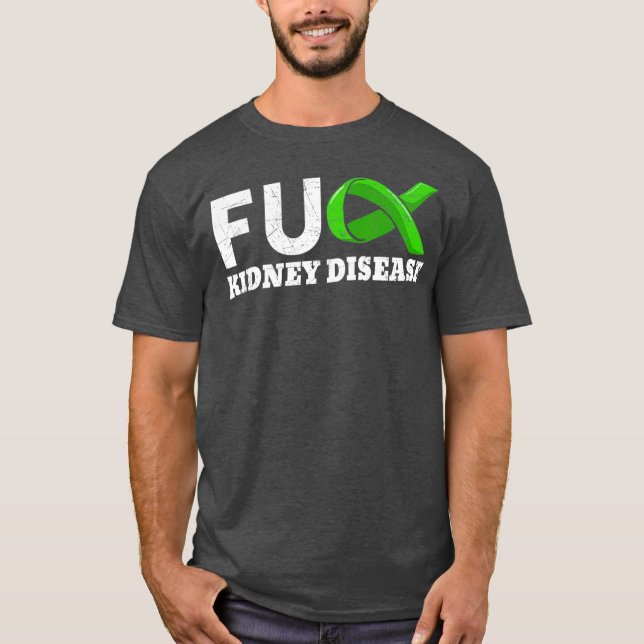 Nierenerkrankung Sensibilisierung für Grüne Schlei T-Shirt (Vorderseite)