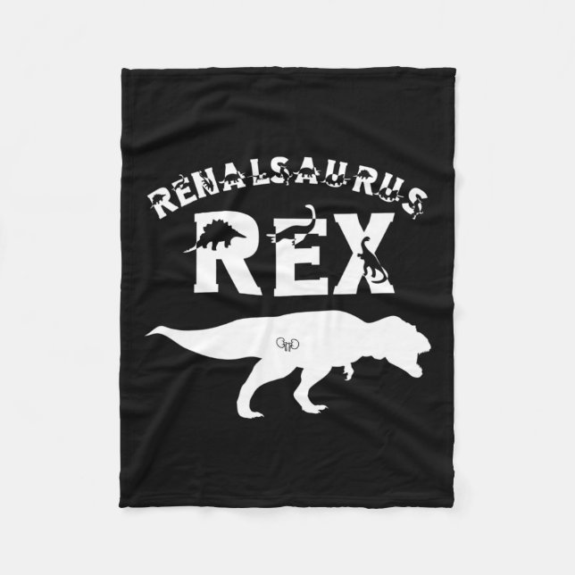 Nierenerkrankung Transplantation Tech Dinosaurier  Fleecedecke (Vorderseite)