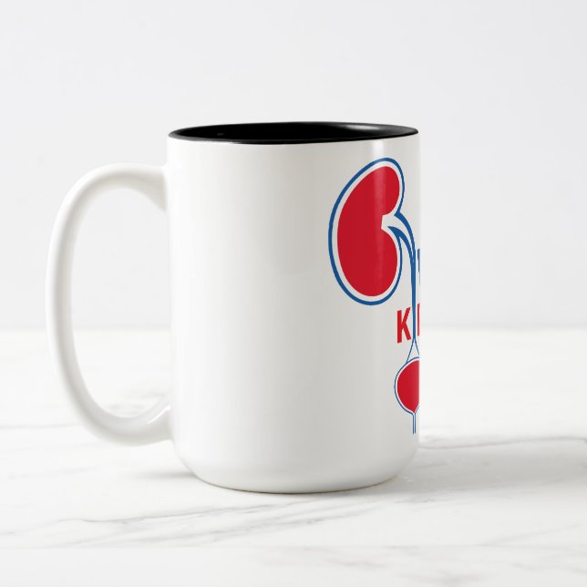 Nierengesundheit für alle überall. Mug Zweifarbige Tasse (Links)