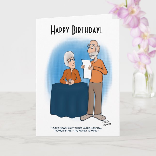 Nierenkarte Faltschachtel Karte (Orchidee)