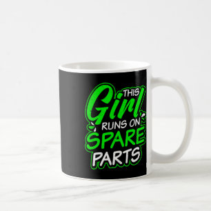 Nierenkrankheiten Design Girl rennt auf Ersatzteil Kaffeetasse