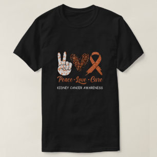 Nierenkrebs Bewusstsein Frieden Liebe heilen Leopa T-Shirt