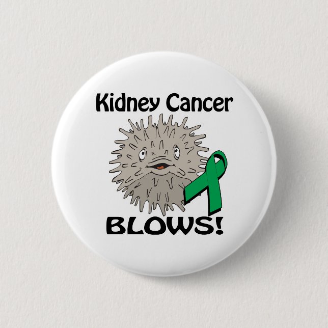 Nierenkrebs bläst Bewusstseinsbildung Button (Vorderseite)