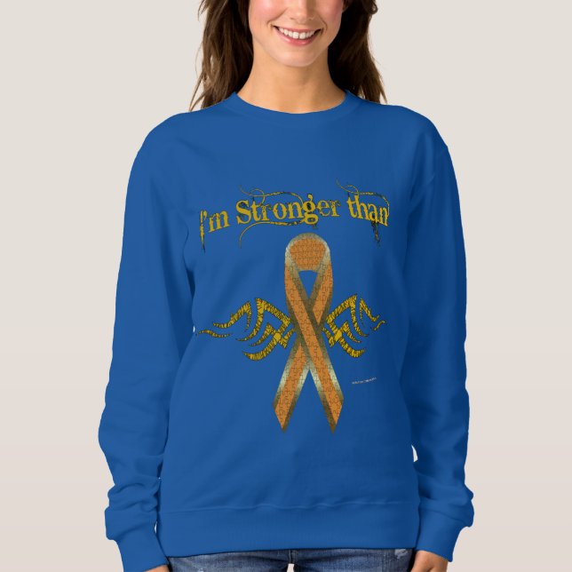 Nierenkrebs Ladys Sweatshirt (Vorderseite)