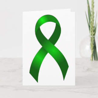 Nierenkrebs | Leberkrebs | Green Ribbon Dankeskarte